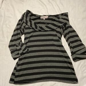 y2k stripped off shoulder top